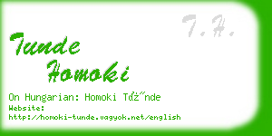 tunde homoki business card